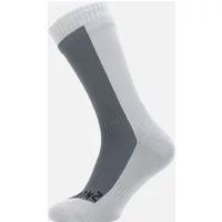 Men's Sealskinz Waterproof Cold Weather Mid Length Sock - Grey - Size: 3 - 5 uk