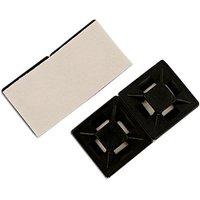 Black Cable Tie Self-Adhesive Mounts 22mm Pk 100 Connect 30342